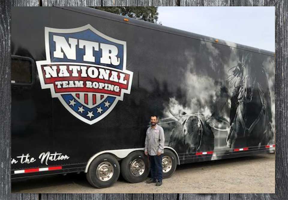NTR National Team Roping custom trailer